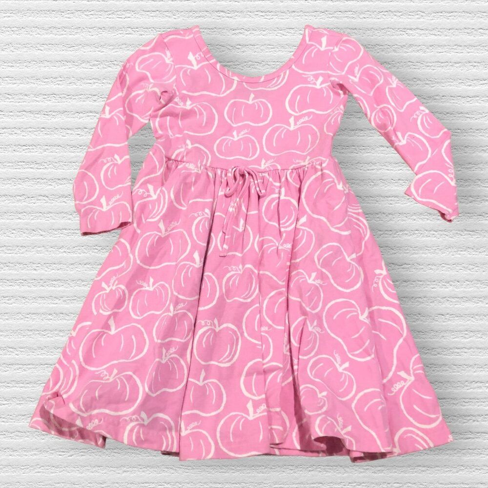 Kelly’s Kids 4/5 Pink Pumpkin Twirl Dress Thanksgiving Fall Twirl